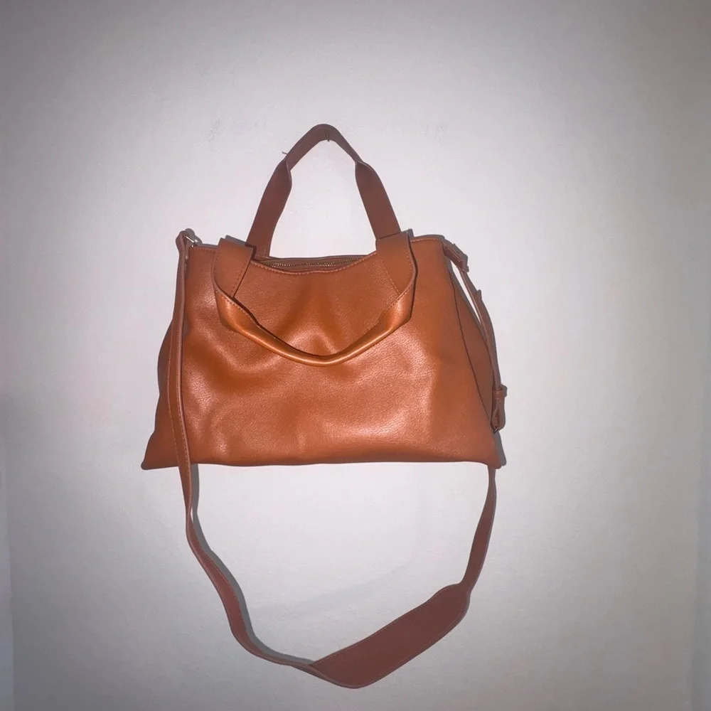 Faux Leather Work Tote Handbag - Picture 12 of 17